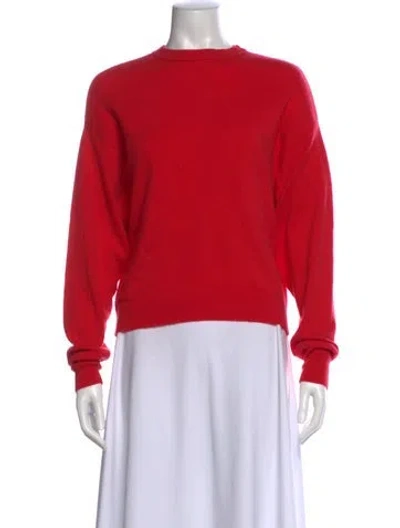 Pre-owned Brazeau Tricot Cashmere Crew Neck Sweater In Red