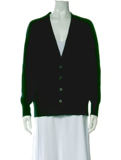 Pre-owned Brazeau Tricot Cashmere V-neck Sweater In Black