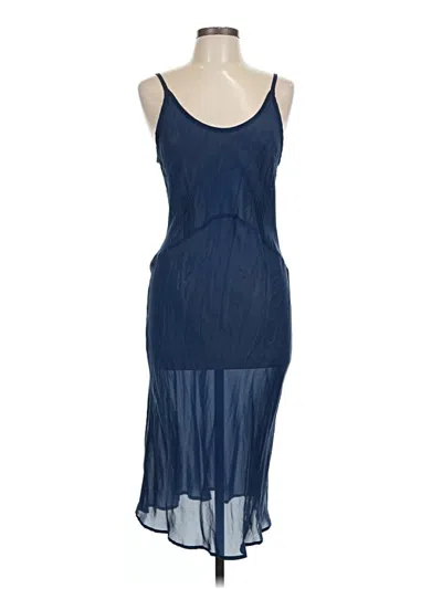 Pre-owned Brazeau Tricot Cocktail Dress In Blue