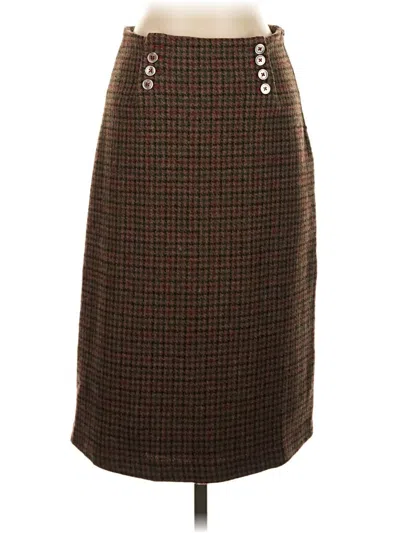 Brazeau Tricot Formal Skirt In Brown