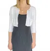 Brazeau Tricot Linked Crop Cardigan In Chalk In White