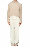 Brazeau Tricot Pearl Silk Utility Pant In White In White