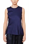 Brazeau Tricot Silk Cut Tank In Sapphire In Blue
