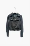 Brazeau Tricot Women's Moto Jacket In Coal In Gray