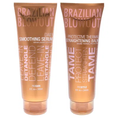 Brazilian Blowout Acai Daily Smoothing Serum And Protective Thermal Straightening Balm Kit By  For Un In Multi