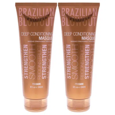 Brazilian Blowout Acai Deep Conditioning Masque By  For Unisex - 8 oz Masque - Pack Of 2 In White