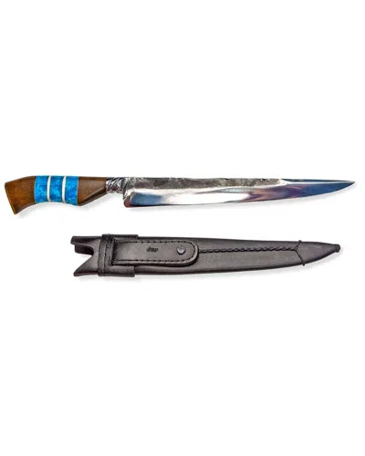 Brazilian Flame 10in Traditional Line Forged Knife With Leather Case