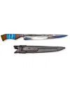 Brazilian Flame 10in Traditional Line Forged Knife With Leather Case