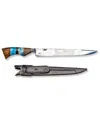 Brazilian Flame 10in Traditional Line Forged Knife With Leather Case