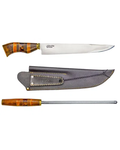 Brazilian Flame 10in Traditional Line Knife With Sharpener