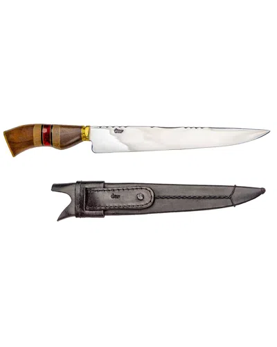 Brazilian Flame 10in Traditional Line Knife With Wooden Handle
