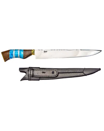 Brazilian Flame 10in Traditional Line Knife With Wooden Handle In Brown