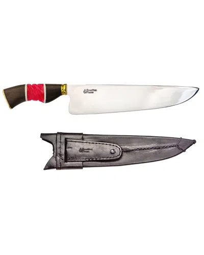 BRAZILIAN FLAME BRAZILIAN FLAME 10IN TRADITIONAL LINE RUMPSTEAK KNIFE WITH WOODEN HANDLE