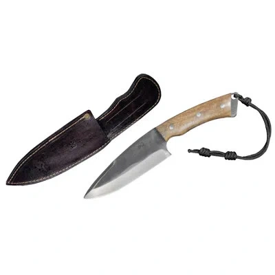 Brazilian Flame Hunter Elk 6-inch Stainless Steel Knife With Full Tang Handle, Kf-ref161-6 In Brown