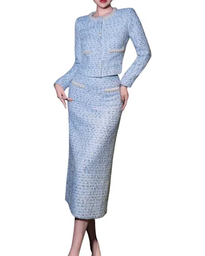 Brc By Burryco 2pc Blazer & Skirt Set In Blue