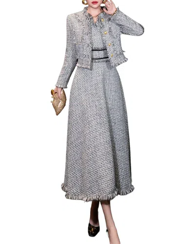 Brc By Burryco 2pc Cardigan & Dress Set In Gray