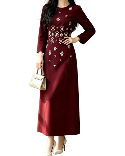 Brc By Burryco Embellished Maxi Dress In Red