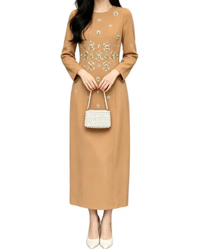 Brc By Burryco Embellished Maxi Dress In Neutral