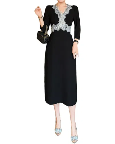 Brc By Burryco Embellished Midi Dress In Black