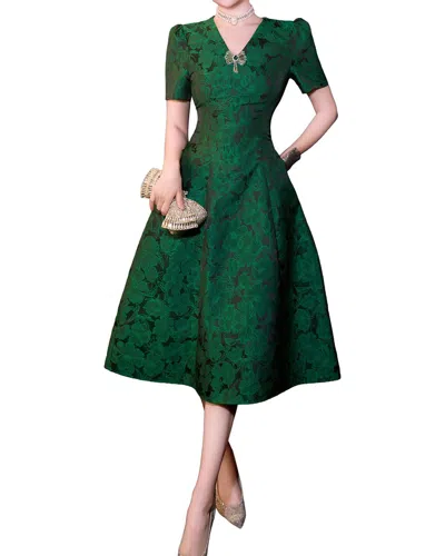 Brc By Burryco Embellished Midi Dress In Green