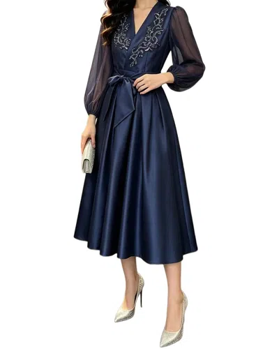 Brc By Burryco Embellished Midi Dress In Blue