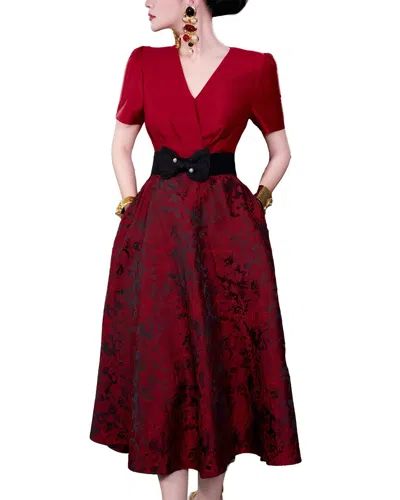 Brc By Burryco Embellished Midi Dress In Red