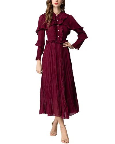 Brc By Burryco Maxi Dress In Burgundy
