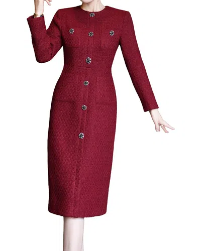 Brc By Burryco Midi Dress In Burgundy