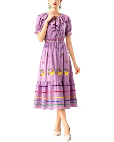 Brc By Burryco Midi Dress In Purple