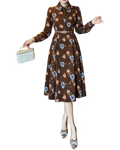 Brc By Burryco Midi Dress In Brown