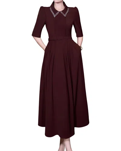 Brc By Burryco Midi Dress In Brown