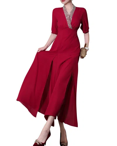 Brc By Burryco Midi Dress In Burgundy