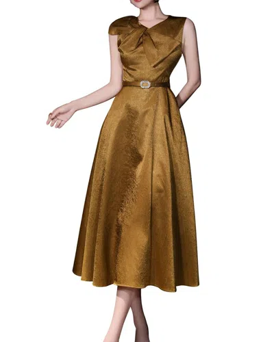 Brc By Burryco Midi Dress In Gold