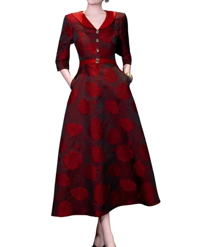 Brc By Burryco Midi Dress In Red