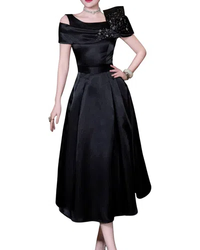 Brc By Burryco Off-the-shoulder Midi Dress In Black