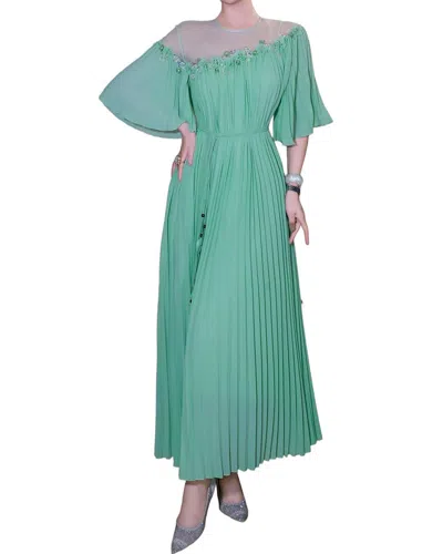 Brc By Burryco Short Sleeve Maxi Dress In Green