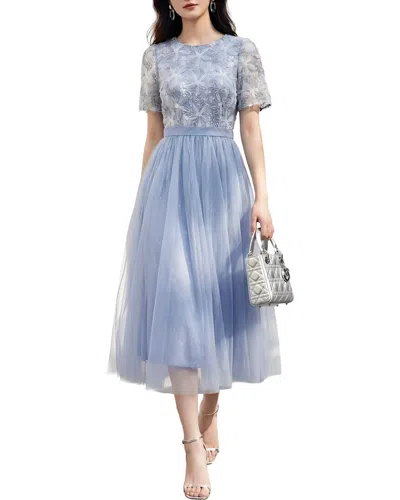 Brc By Burryco Short Sleeve Midi Dress In Transparent