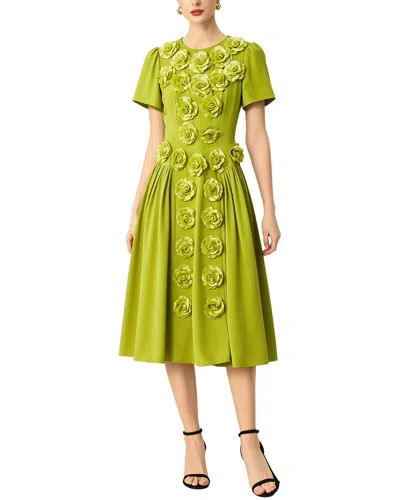 Brc By Burryco Short Sleeve Midi Dress In Yellow