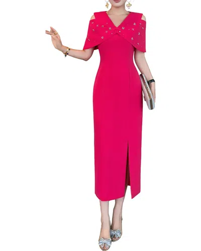 Brc By Burryco Short Sleeve Midi Dress In Pink