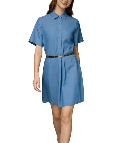 Brc By Burryco Short Sleeve Shirt Dress In Brown