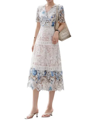 Brc By Burryco Silk-blend Midi Dress In Multi