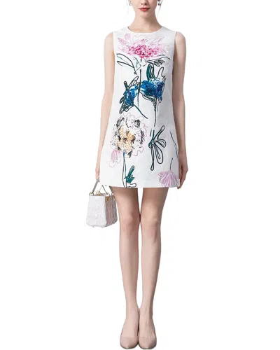 Brc By Burryco Sleeveless Short Printed Mini Dress In White