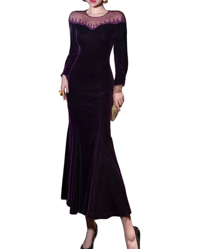 Brc By Burryco Solid Maxi Dress In Purple