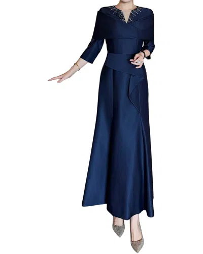 Brc By Burryco Solid Maxi Dress In Blue