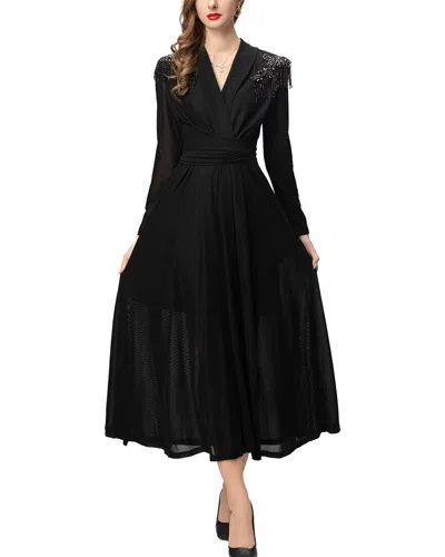 Brc By Burryco Solid Midi Dress In Black