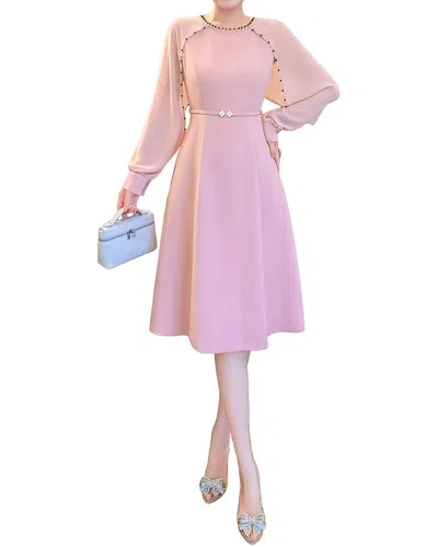 Brc By Burryco Solid Midi Dress In Pink