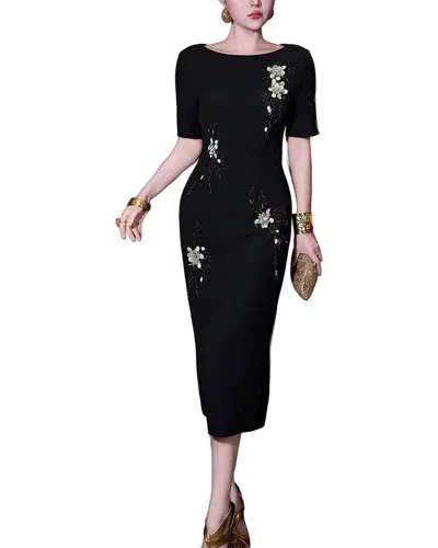 Brc By Burryco Solid Midi Dress In Black