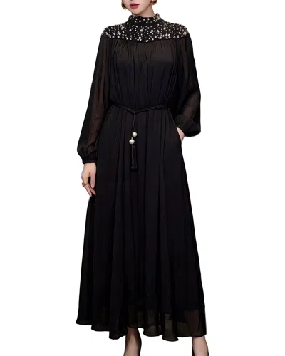 Brc By Burryco Solid Midi Dress In Black