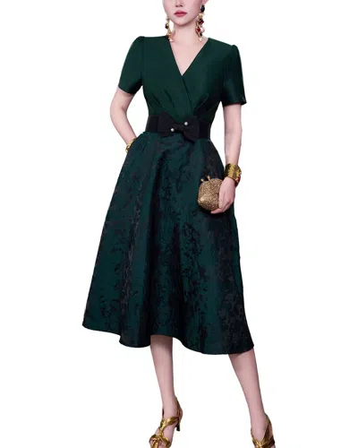 Brc By Burryco Solid Midi Dress In Green