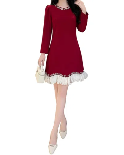 Brc By Burryco Solid Mini Dress In Red